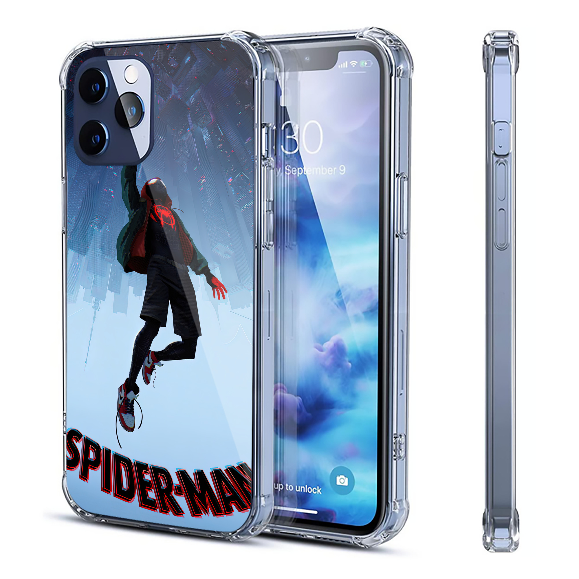 （画像用） Spider Man スパイダーマン 【iPhone 12シリーズ対応】透明スマホケース（クリアソフトケース）